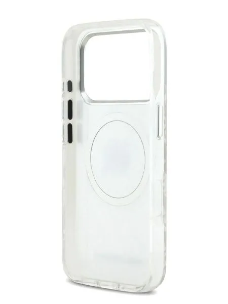 Lagerfeld для iPhone 17 Pro Max чехол IML Karl Head on logo Metal Cam Hard Grey (MagSafe)