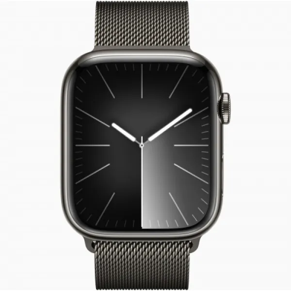 Apple Watch Series 9 45mm Graphite Stainless Steel Case Millanes Graphite Band