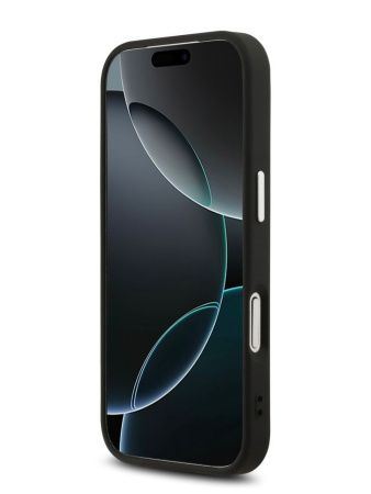 Lagerfeld для iPhone 17 Pro Max чехол PU NFT Karl & Choup heads Metal pin & Cam Hard Black (MagSafe)